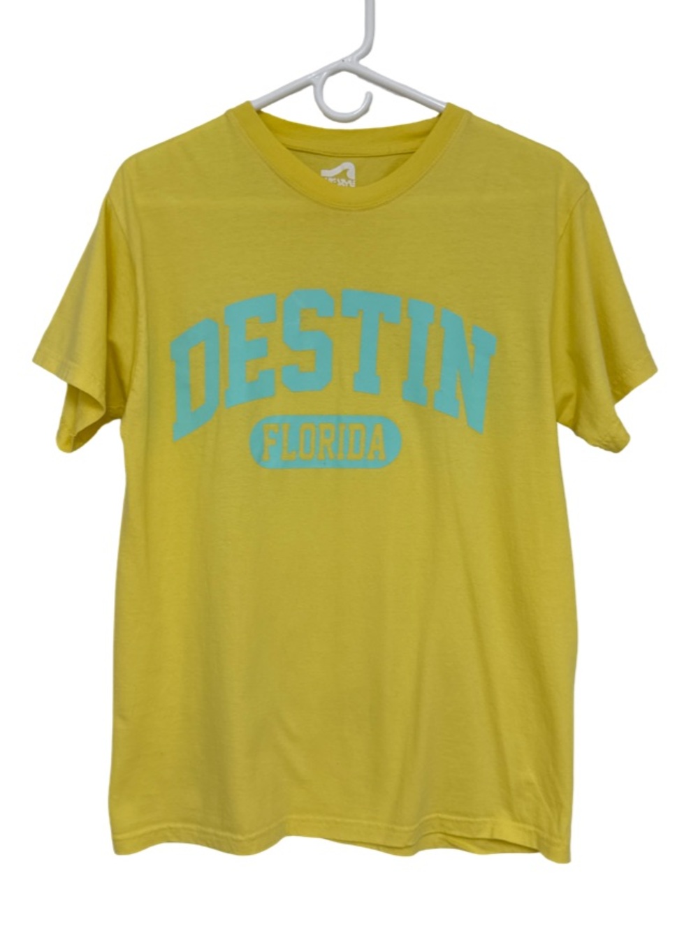 Surf Style DESTIN Florida Short Sleeve Crew Tee Women’s Medium Yellow